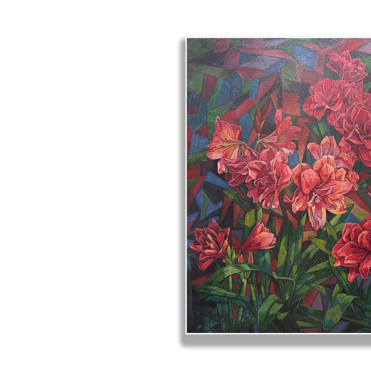 晓红艺术空间 I 5层展厅原创手绘油画作品《朱顶纳福》