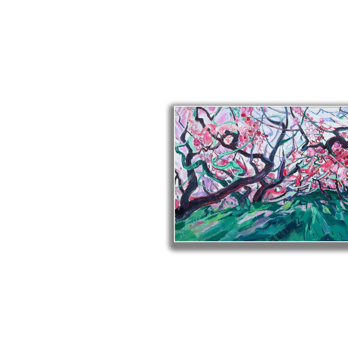 晓红艺术空间 I 5 层展厅原创手绘油画作品《是谁恼了春》