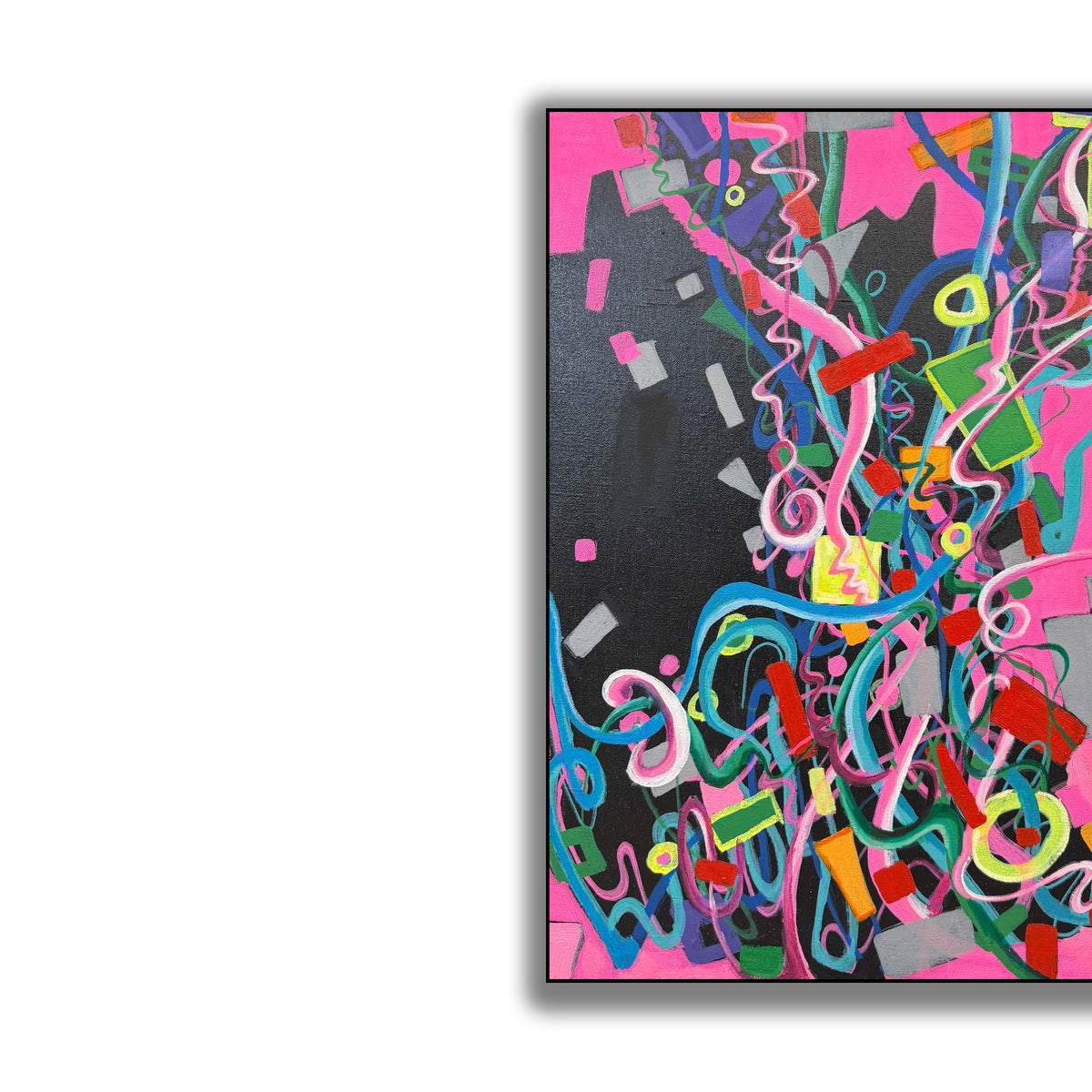 晓红艺术空间 I 5 层展厅原创手绘油画作品《庆祝心情》