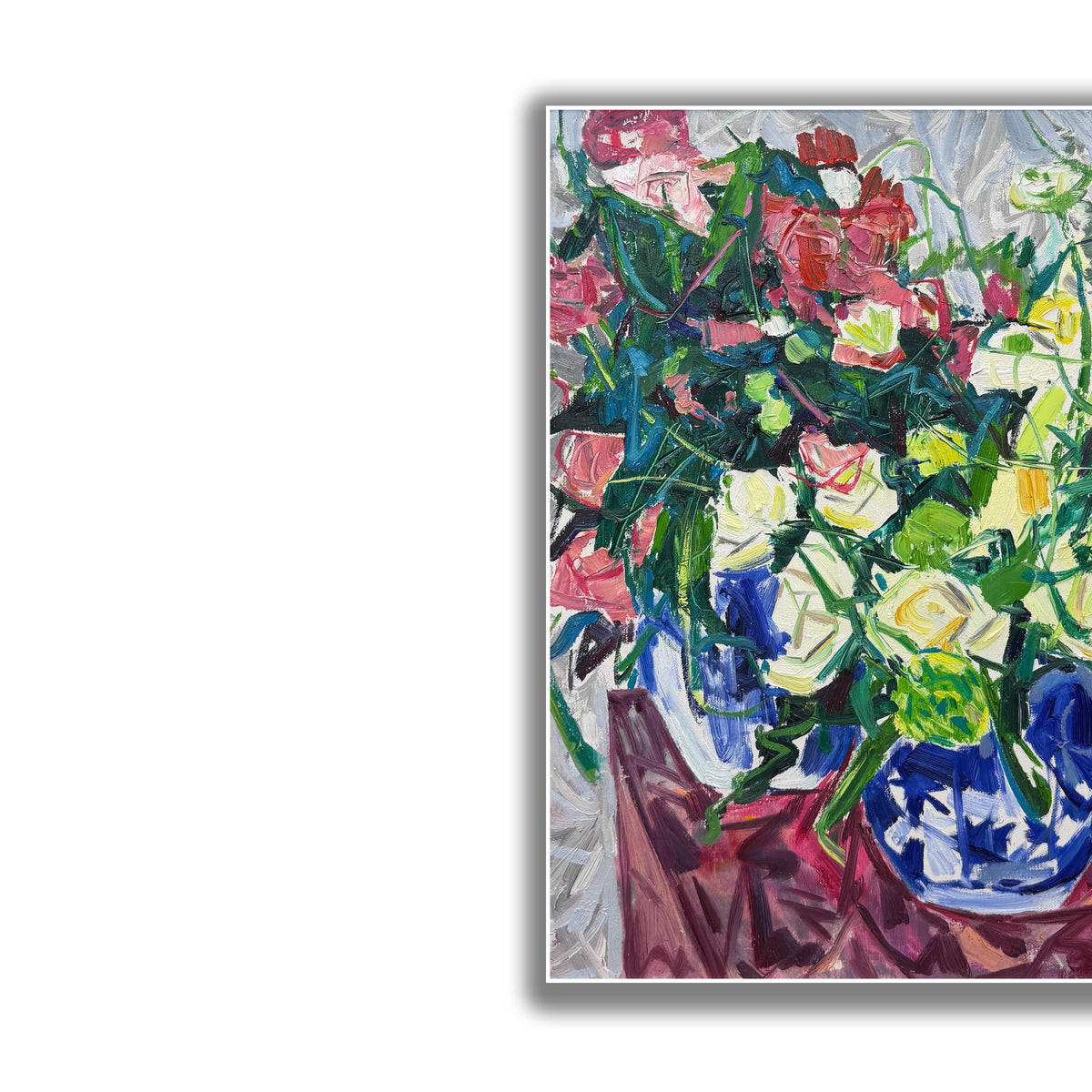 晓红艺术空间 I 5 层展厅原创手绘油画作品《花无忧》