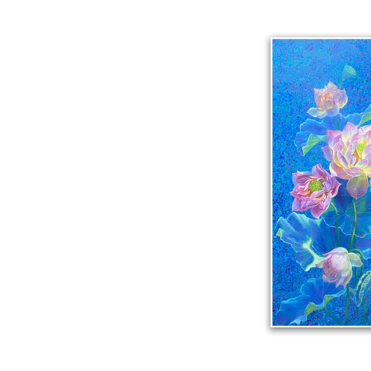 晓红艺术空间 I 5 层展厅原创手绘油画作品《瑞荷呈祥》