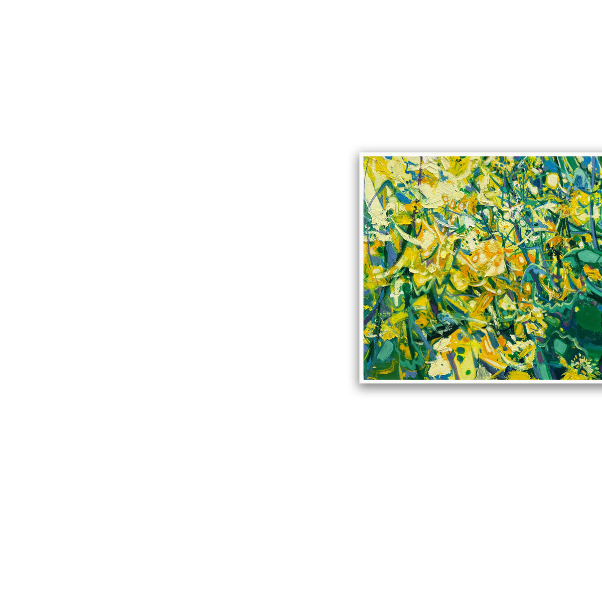 晓红艺术空间 I 5 层展厅原创手绘油画《翠影浮金》