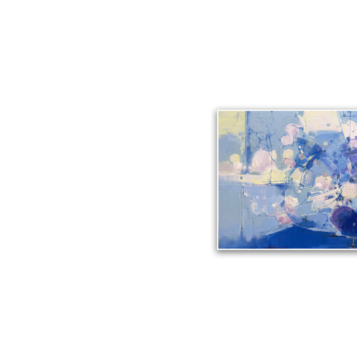 晓红艺术空间 I 5 层展厅原创手绘油画《无梦不欢-蓝》