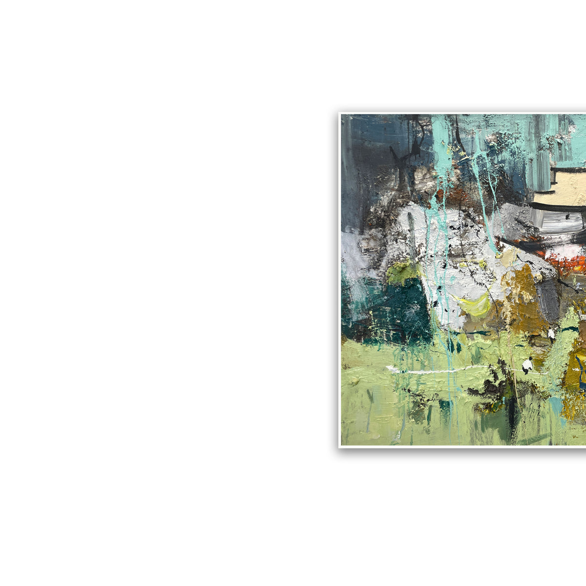 晓红艺术空间 I 5 层展厅原创手绘油画《白墙黛瓦》