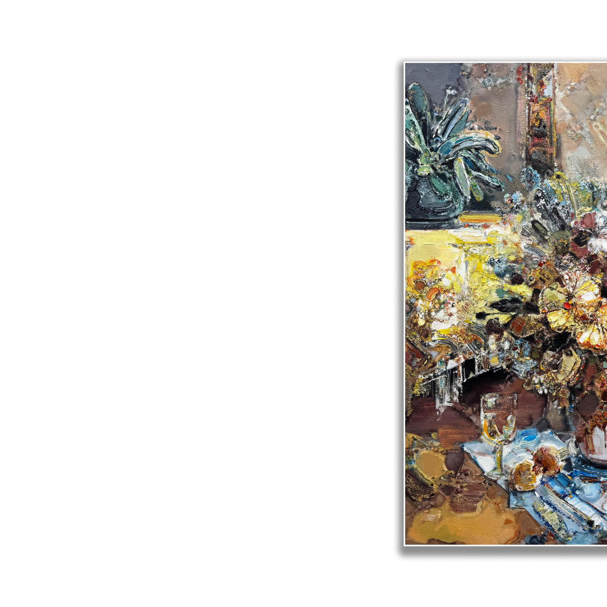 晓红艺术空间 I 5 层展厅原创手绘油画《花之宴》