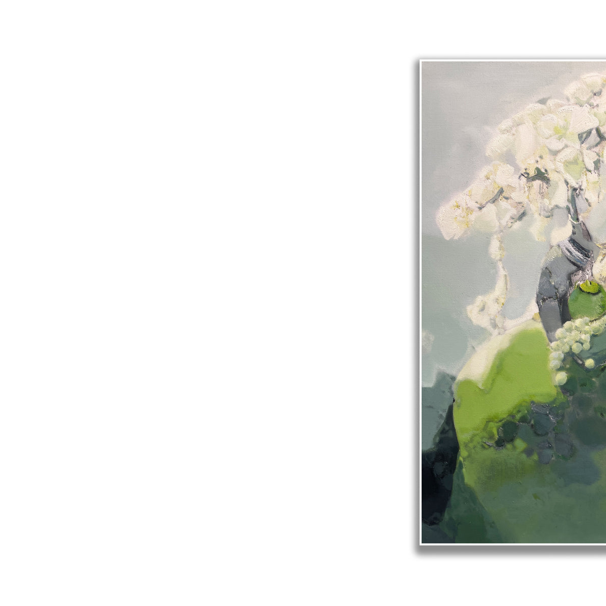 晓红艺术空间 I 5 层展厅原创手绘油画《青岚》