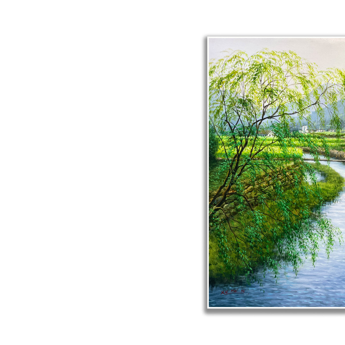 晓红艺术空间 I 5 层展厅原创手绘油画《春晓》