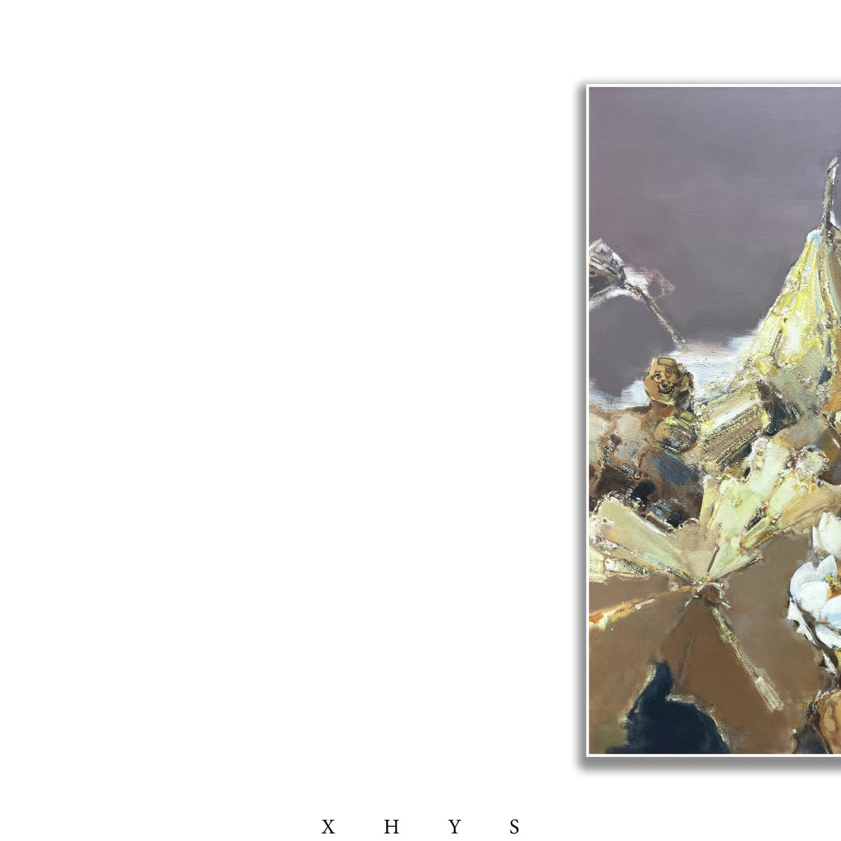 晓红艺术空间 I 5 层展厅原创手绘油画《秋荷》