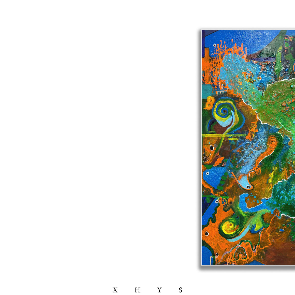 晓红艺术空间 I 5 层展厅原创手绘油画《福鱼来》