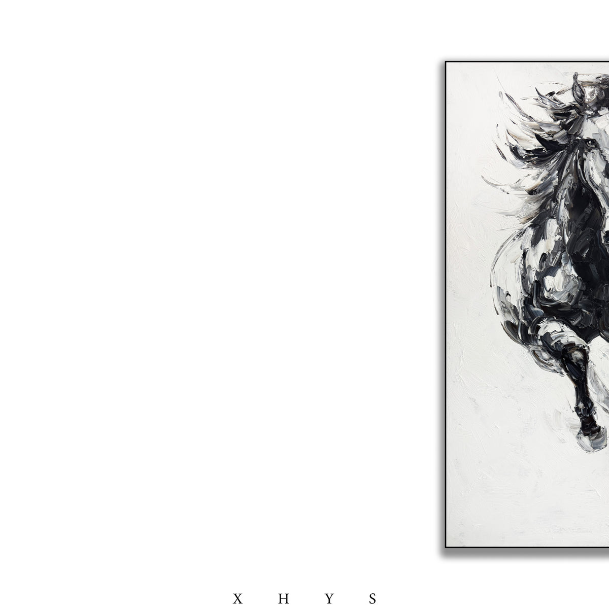 晓红艺术空间 I 5 层展厅原创手绘油画《宝马迎祥》
