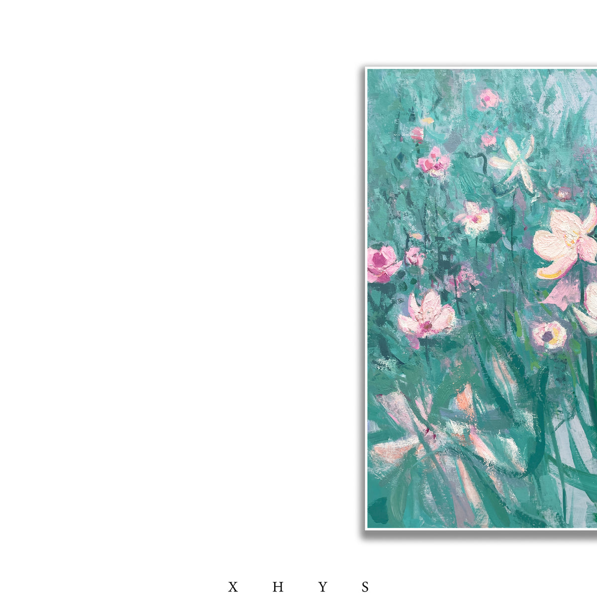 晓红艺术空间 I 5 层展厅原创手绘油画《夏荷》
