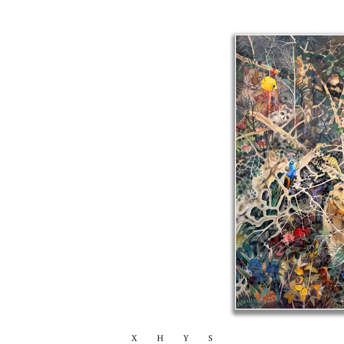 晓红艺术空间 I 5 层展厅原创手绘油画《丛林》