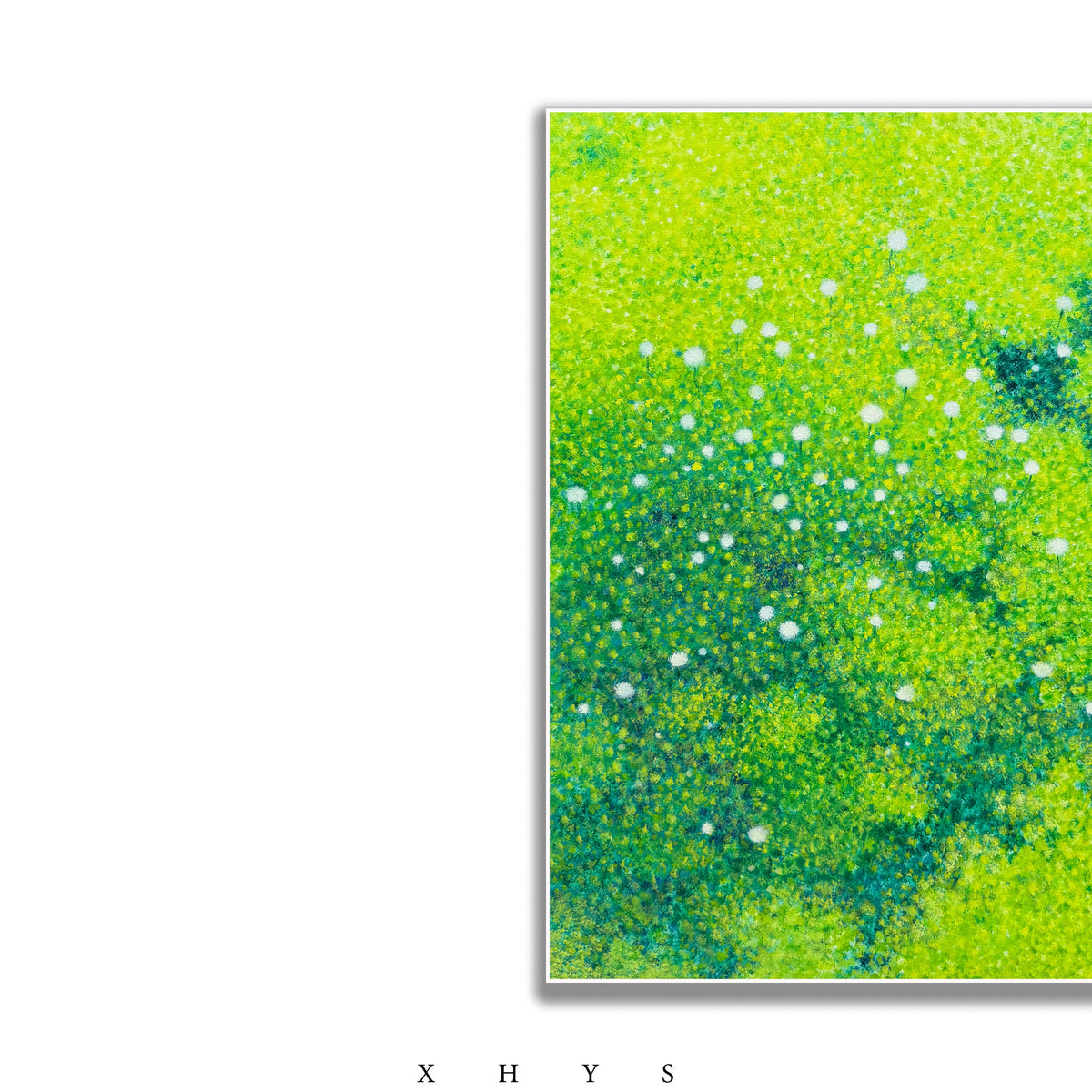 晓红艺术空间 I 5 层展厅原创手绘油画作品《雨后新绿》