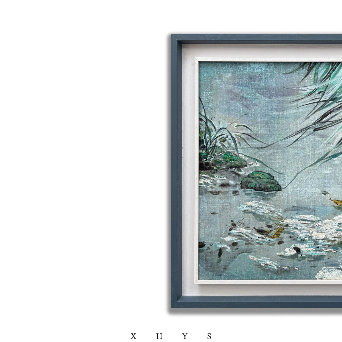晓红艺术空间 I 5 层展厅原创手绘油画作品《疏柳听寒泉》