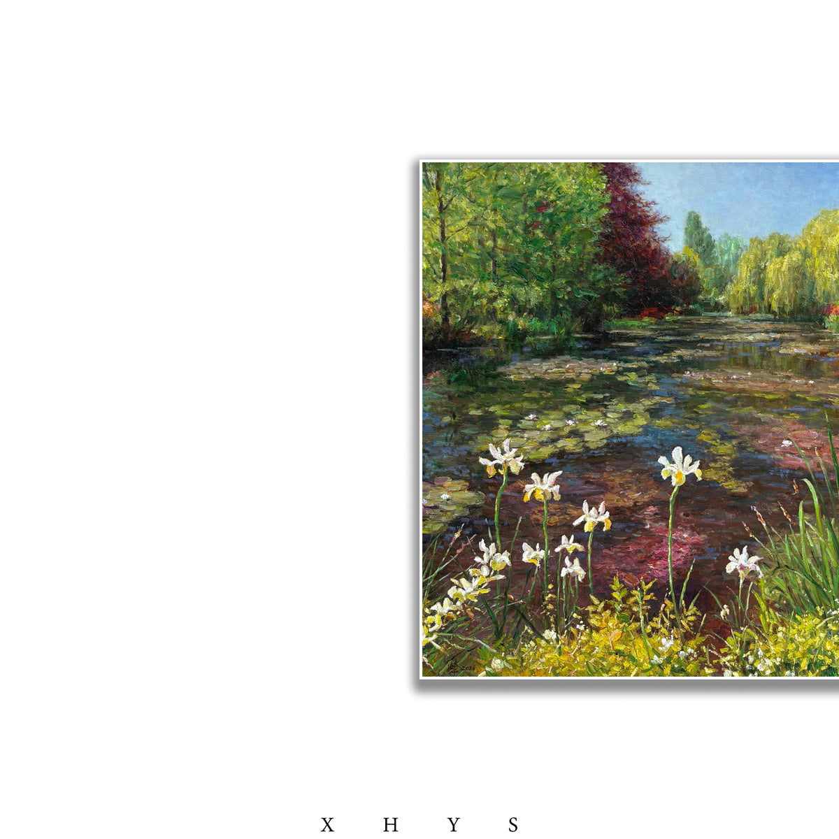 晓红艺术空间 I 5 层展厅原创手绘油画作品《一池春光》