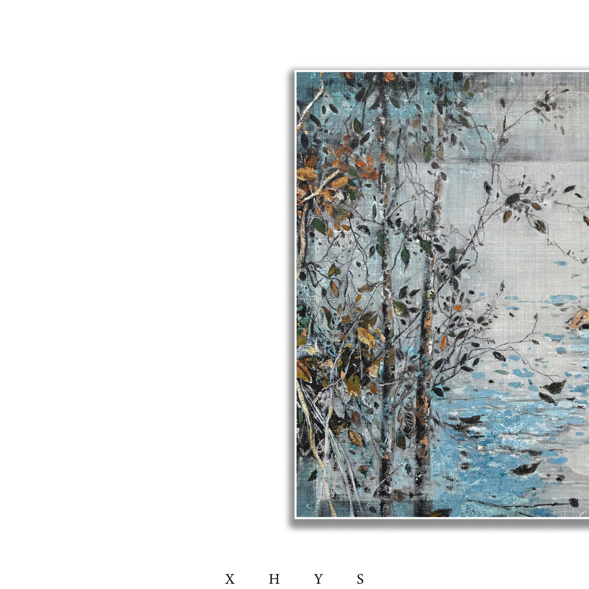 晓红艺术空间 I 5 层展厅原创手绘油画作品《碧波》
