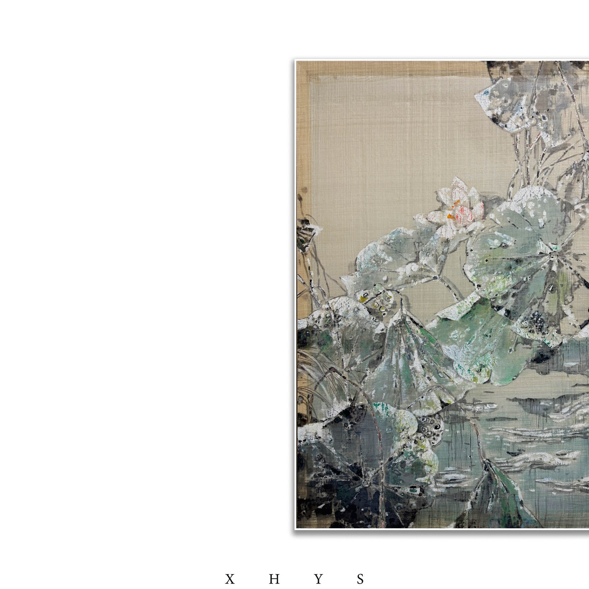 晓红艺术空间 I 5 层展厅原创手绘油画作品《瑞荷》