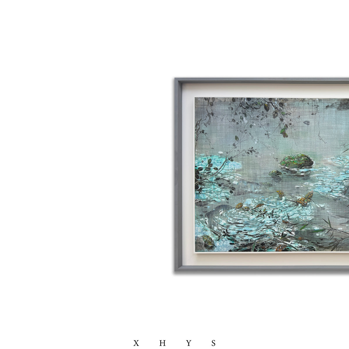 晓红艺术空间 I 5 层展厅原创手绘油画作品《静涧流叶时》