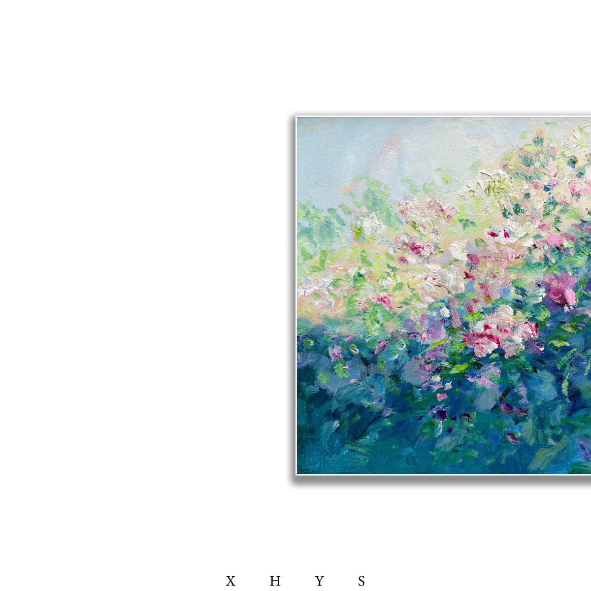 晓红艺术空间 I 5 层展厅原创手绘油画作品《浅空花影》