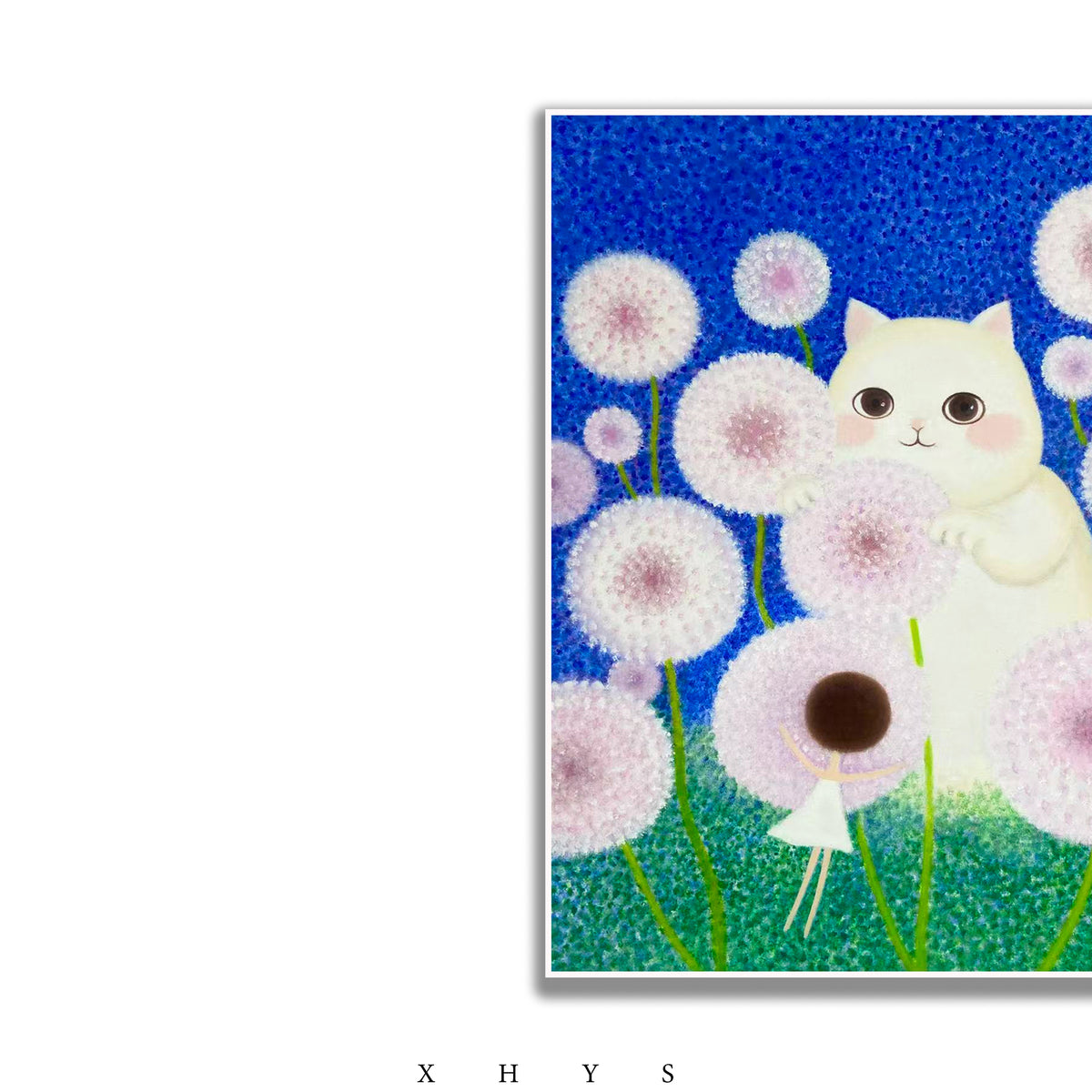 晓红艺术空间 I 5 层展厅原创手绘油画《蒲公英约定》