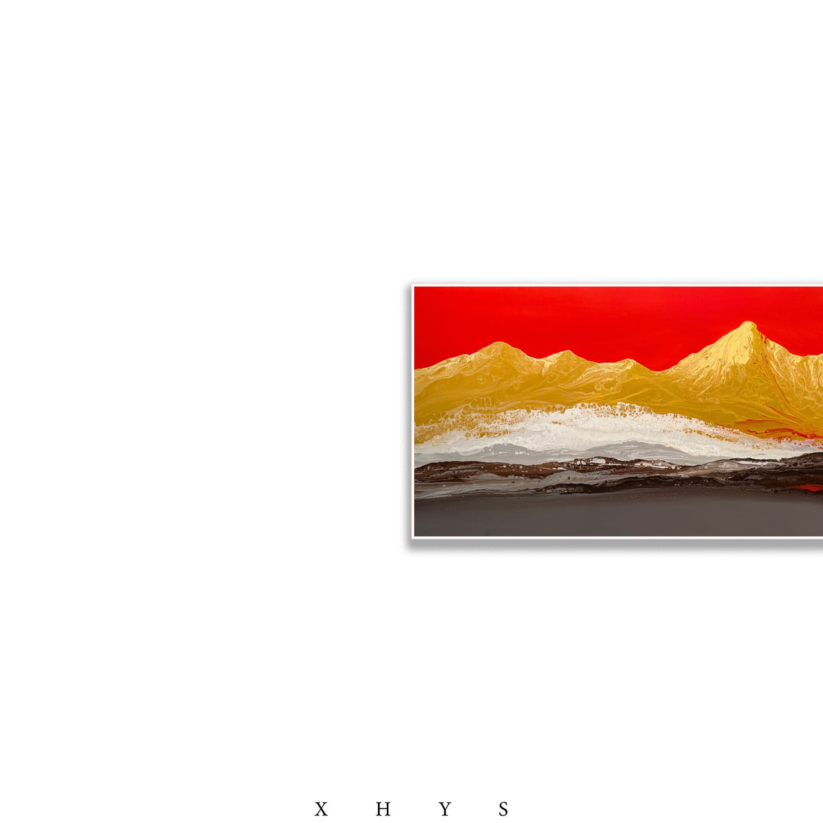 晓红艺术空间 I 5 层展厅原创手绘油画作品《鸿运金山》