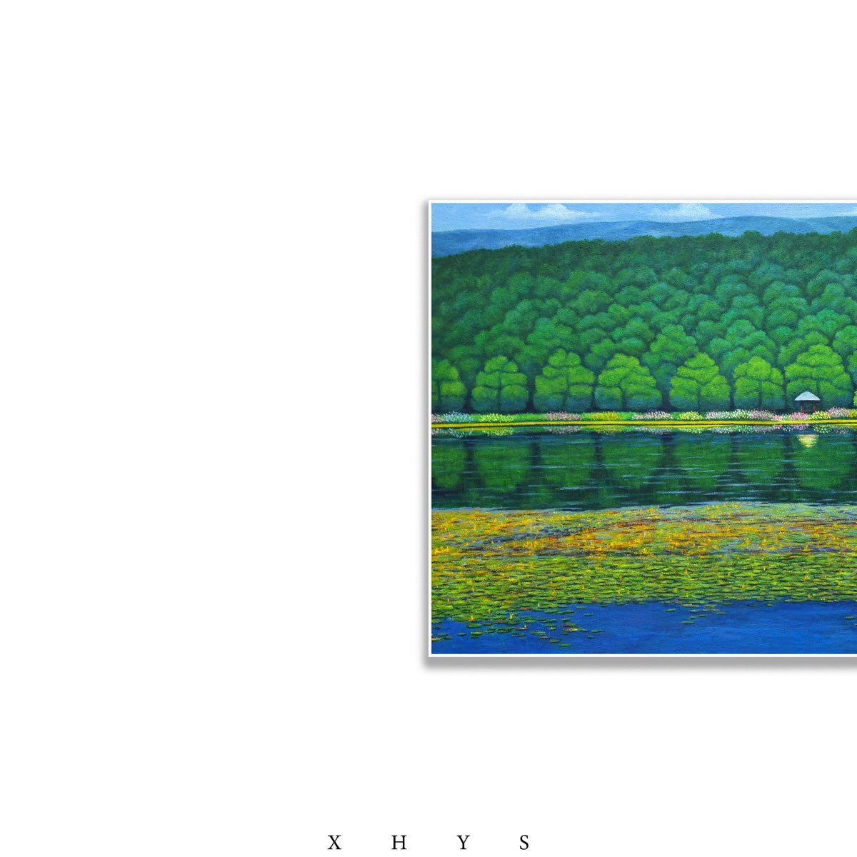 晓红艺术空间 I 5 层展厅原创手绘油画作品《半枕山林》