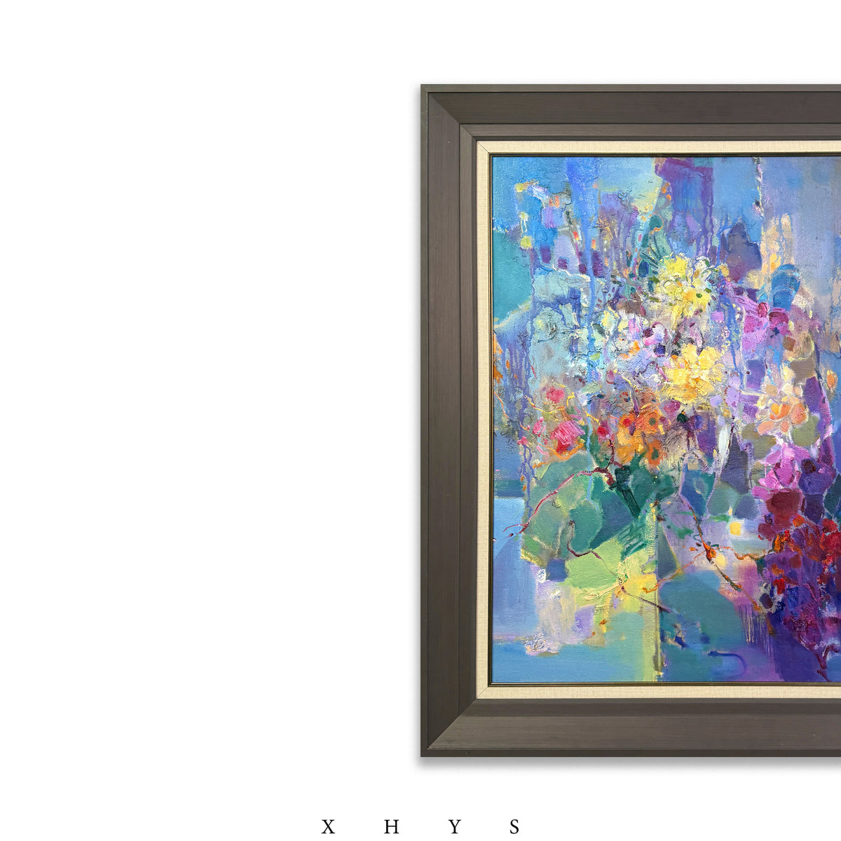 晓红艺术空间 I 5 层展厅原创手绘油画作品《蓝庭|花漪》