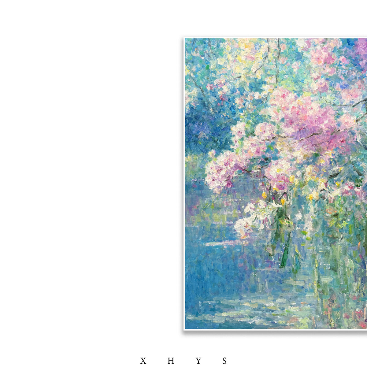 晓红艺术空间 I 5 层展厅原创手绘油画作品《花中|涧》