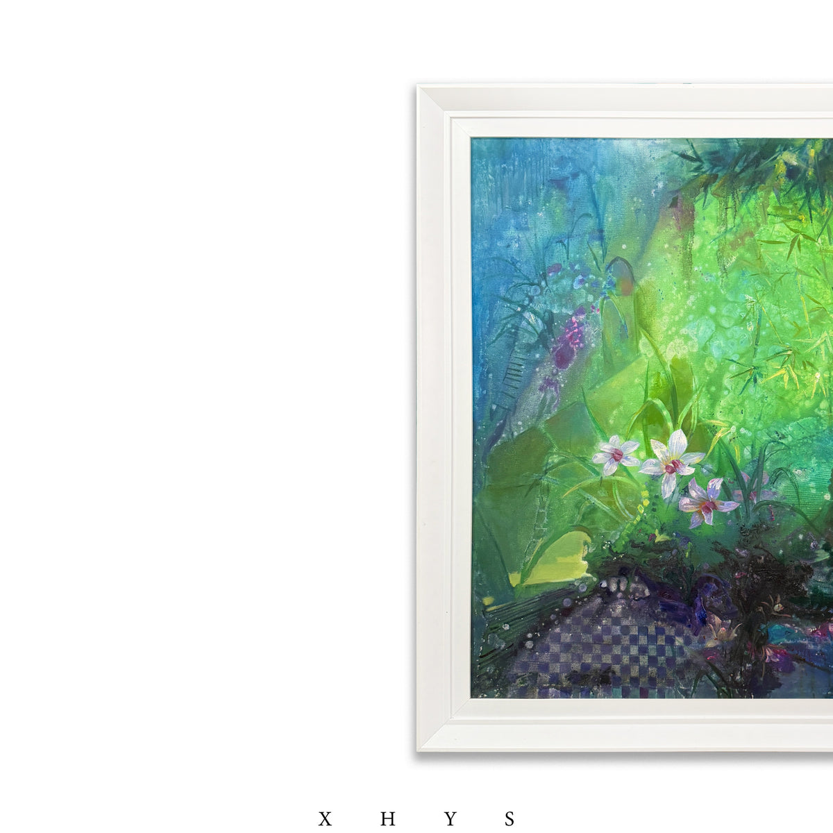 晓红艺术空间 I 5 层展厅原创手绘油画作品《竹涧》