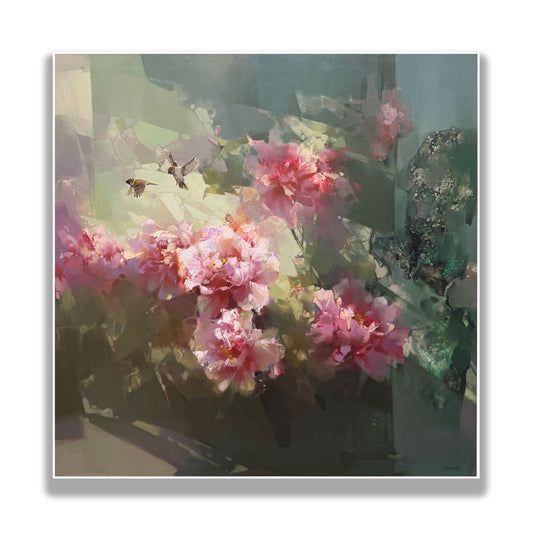 晓红艺术空间 I 5层展厅原创手绘油画作品《富贵凝香》