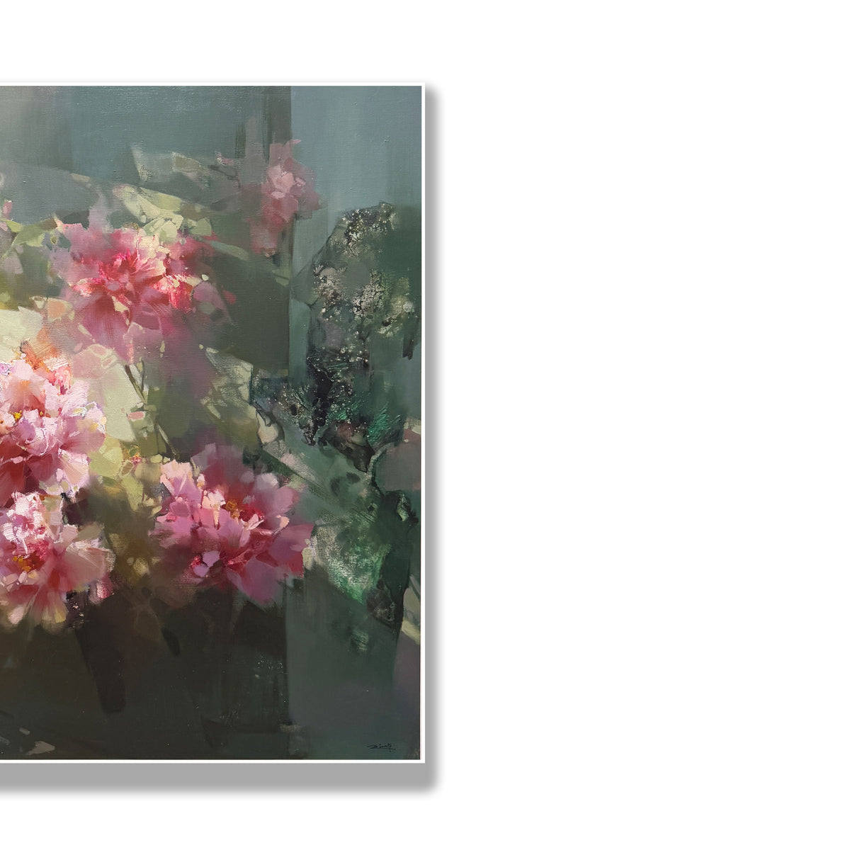 晓红艺术空间 I 5层展厅原创手绘油画作品《富贵凝香》
