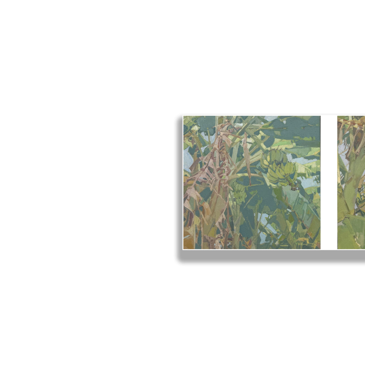 晓红艺术空间 I 5层展厅原创手绘油画作品《蕉香满庭》