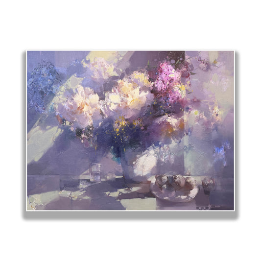 晓红艺术空间 I 5层展厅原创手绘油画作品《柔光栖花》