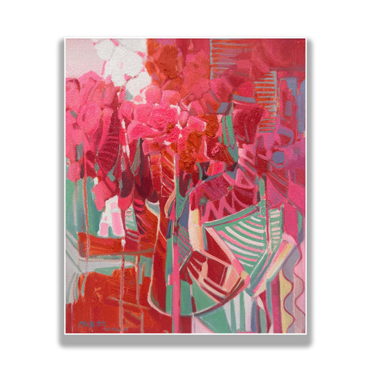 晓红艺术空间 I 5层展厅原创手绘油画作品《芬芳赤韵》