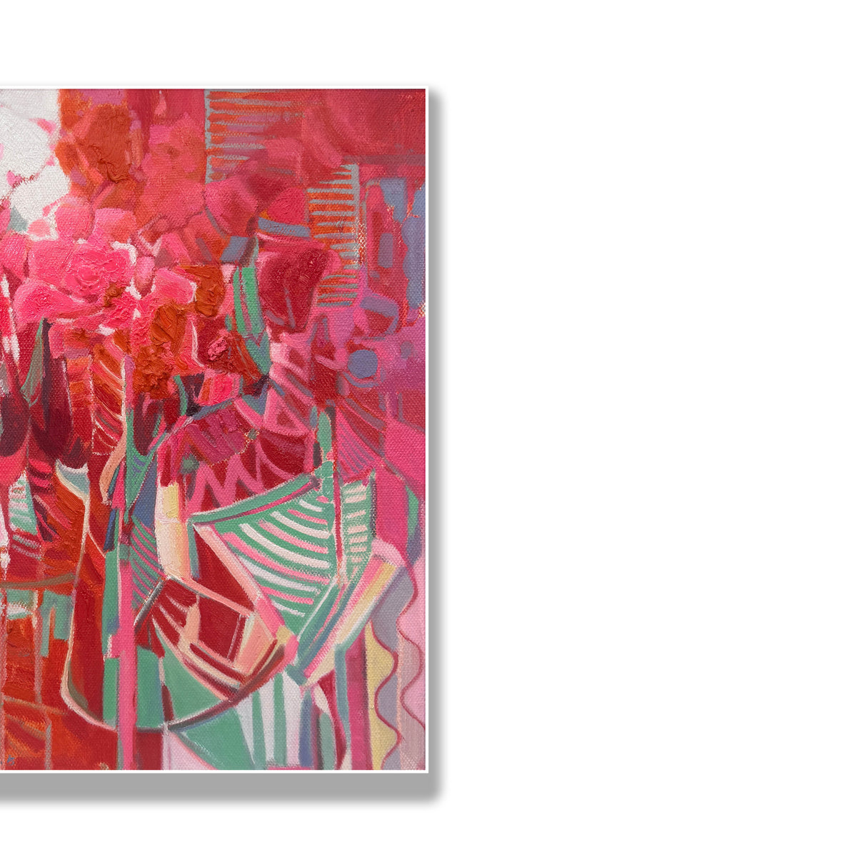晓红艺术空间 I 5层展厅原创手绘油画作品《芬芳赤韵》