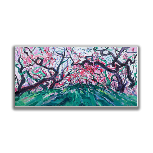 晓红艺术空间 I 5 层展厅原创手绘油画作品《是谁恼了春》