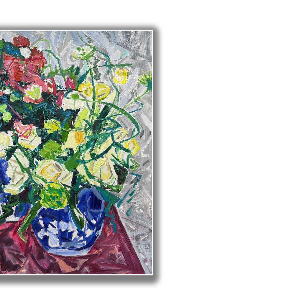 晓红艺术空间 I 5 层展厅原创手绘油画作品《花无忧》