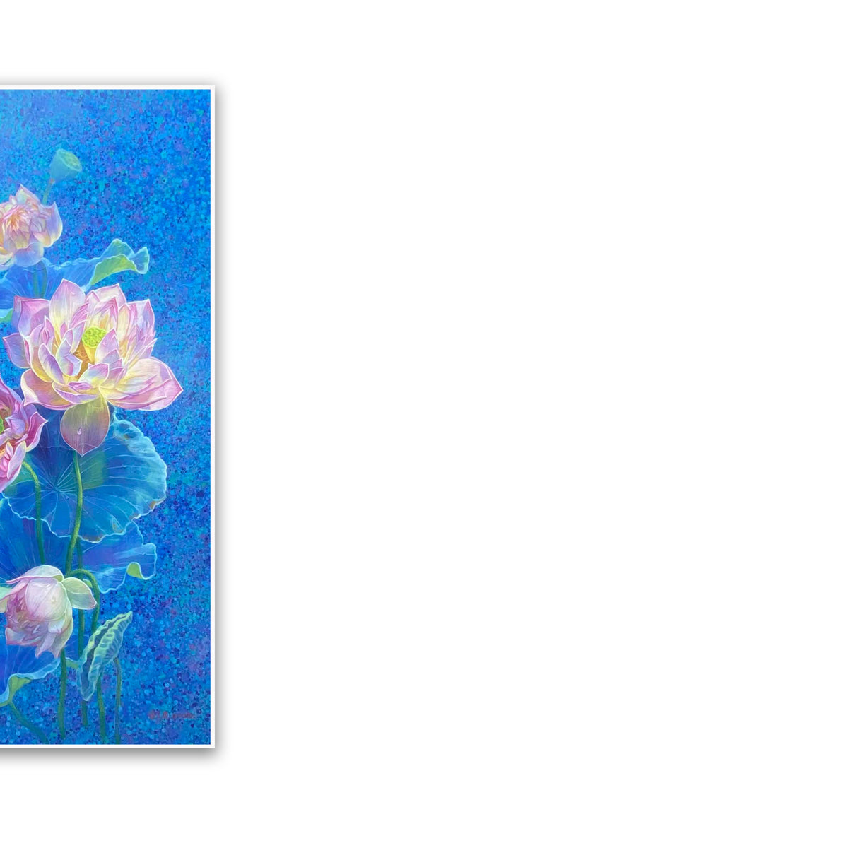 晓红艺术空间 I 5 层展厅原创手绘油画作品《瑞荷呈祥》