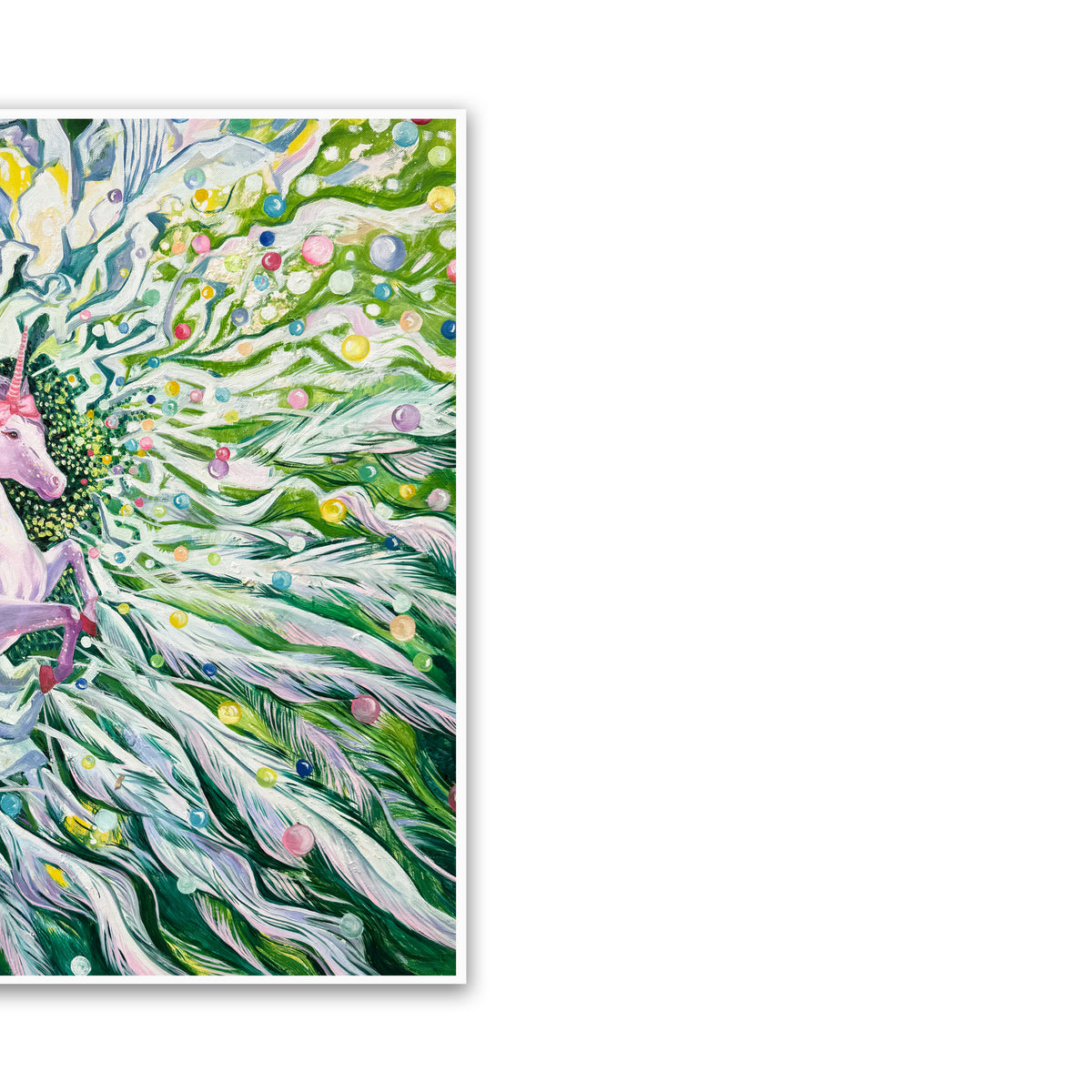 晓红艺术空间 I 5 层展厅原创手绘油画《天马携瑞》