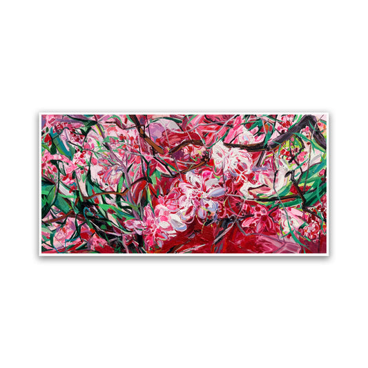 晓红艺术空间 I 5 层展厅原创手绘油画《花影春声》