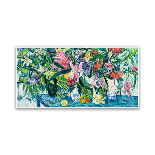 晓红艺术空间 I 5 层展厅原创手绘油画《春满芳庭》