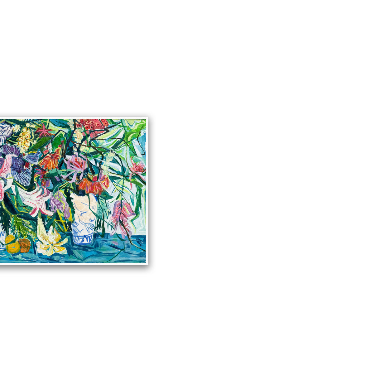 晓红艺术空间 I 5 层展厅原创手绘油画《春满芳庭》