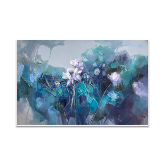 晓红艺术空间 I 5 层展厅原创手绘油画《清荷弄影》