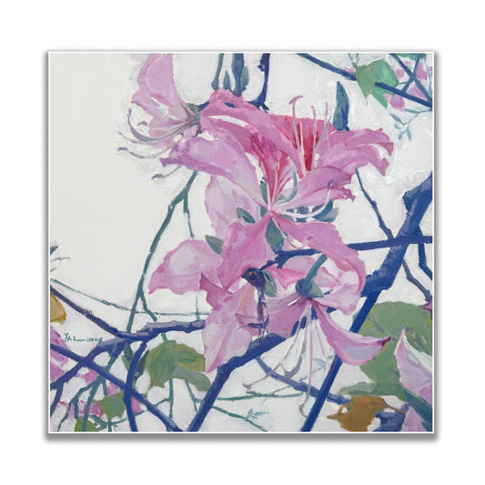 晓红艺术空间 I 5 层展厅原创手绘油画《春日絮语》