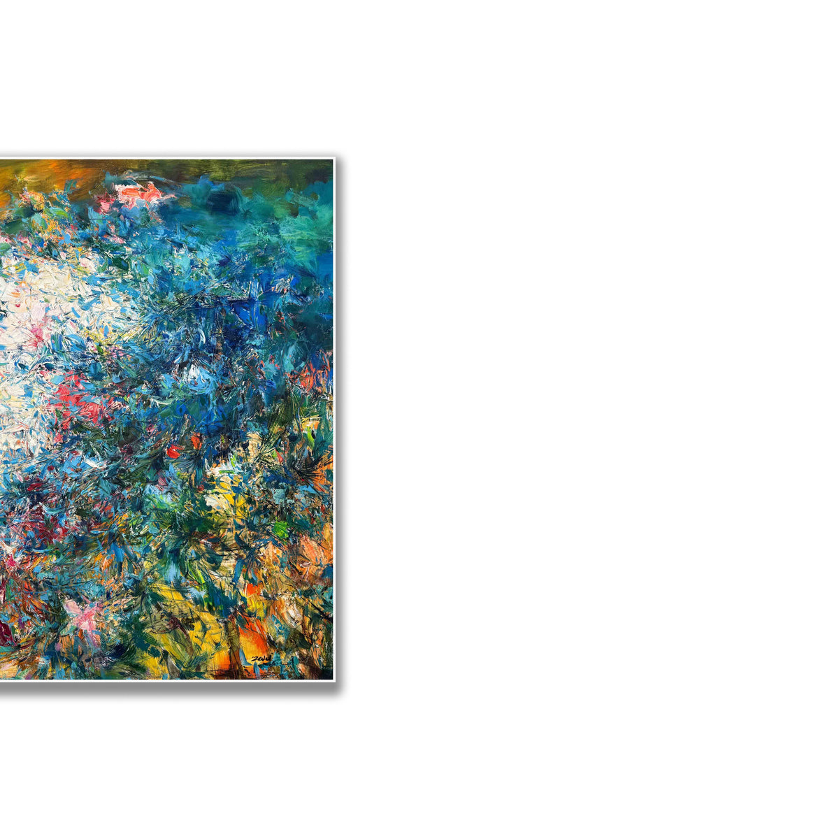 晓红艺术空间 I 5层展厅原创手绘油画《斑斓花镜》