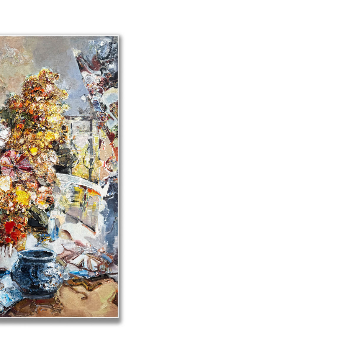 晓红艺术空间 I 5 层展厅原创手绘油画《花之宴》