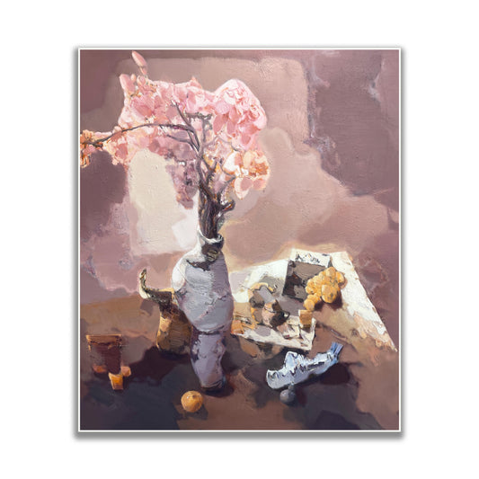 晓红艺术空间 I 5 层展厅原创手绘油画《春痕》