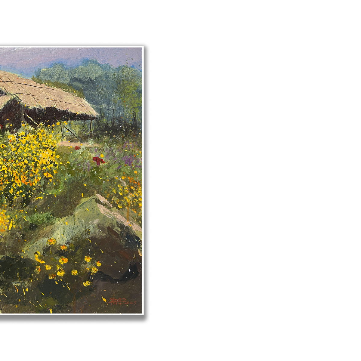 晓红艺术空间 I 5 层展厅原创手绘油画《花野》