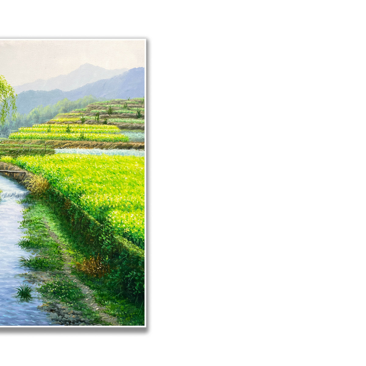 晓红艺术空间 I 5 层展厅原创手绘油画《春晓》