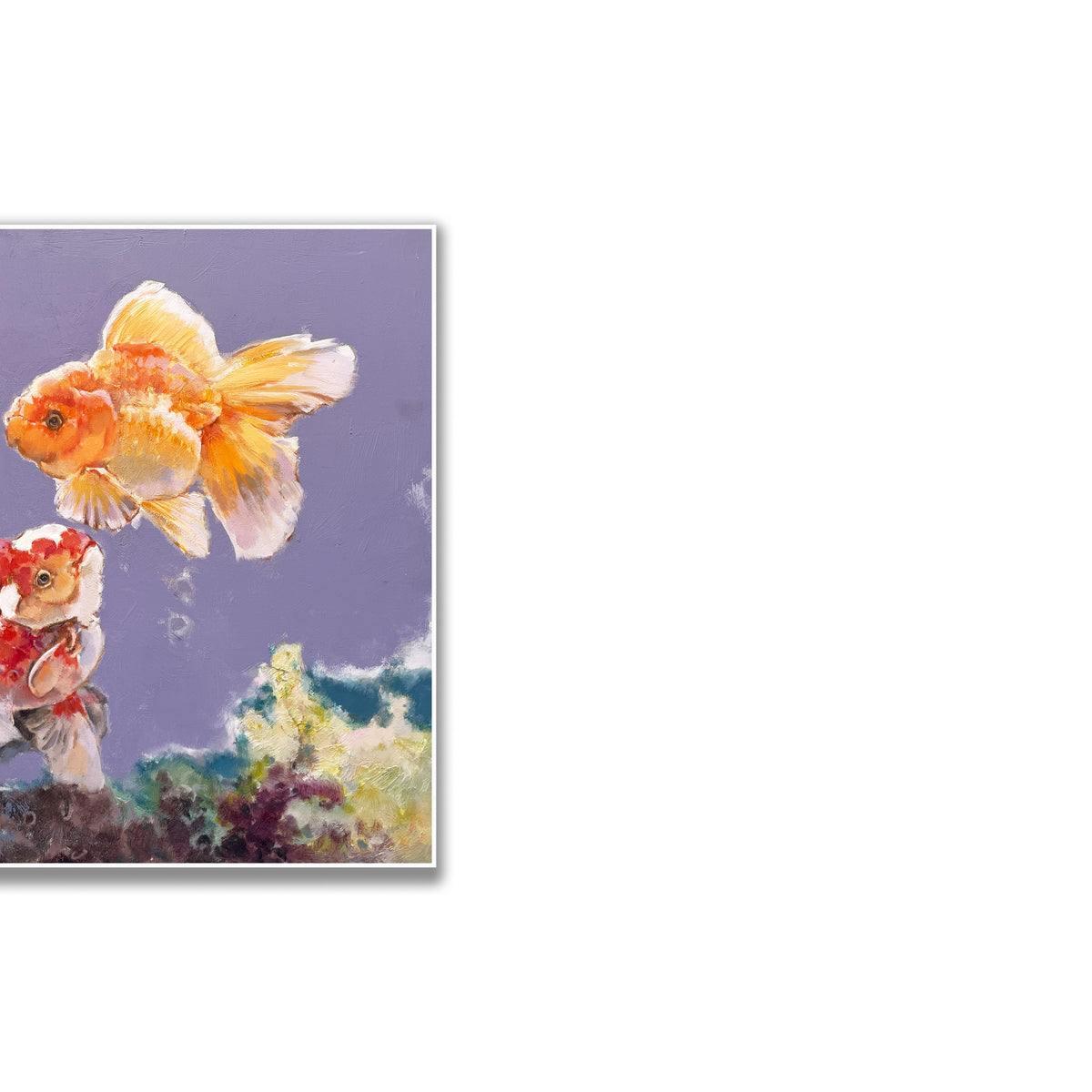 晓红艺术空间 I 5 层展厅原创手绘油画《双鱼送福》